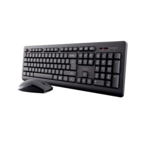 Combo Teclado + Raton Inalambrico Trust Primo / Resistente a salpicaduras / 1200 DPI / Negro / 25433