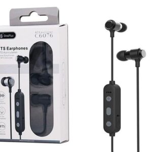 Auriculares deportivos Metal Muk C6076 / Bluetooth 5.0 / Rellamada / Negro / One+