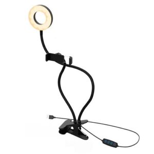 Anillo de Luz Led Mini Tree 2 en 1  Nr9102 Con pinza Soporte Flexible Movil 3 Modos de luz / 2901022