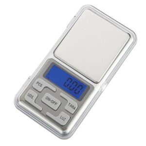 Báscula Digital NR9109 / 0.01g / Función de tara y descuento / Calibrable / Mini balanza de joyería / Plata / One+