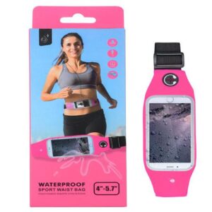 Cinturon smartphone impermeable running rosa / J7043