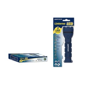 Linterna LED Jupiter / 50 Lm / Luz Blanca / IP44 / Cuerpo de goma / 2 Pilas AA / Azul / 330720