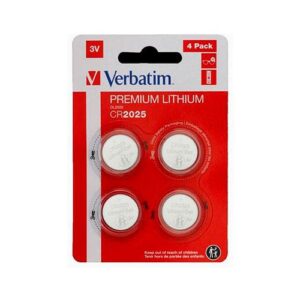 Pilas boton Litio Verbatim CR2025 3V Pack 4 unid.