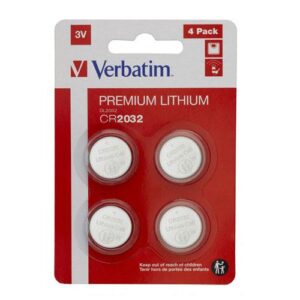 Pilas boton Litio Verbatim para placa base CR2032   pack 4 unid.