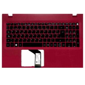 Top case + Teclado compatible para portátil ACER E5-522 / E5-573 Rojo