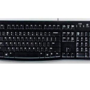 Teclado USB Logitech K120 / Resistente a salpicaduras / Negro / Retail / 920-002499
