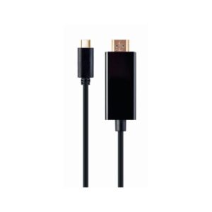 Cable de video Type-C a HDMI M/M / 1m / 4K / Cablexpert / Negro / A-CM-HDMIM-01