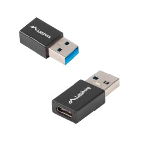 Adaptador USB 3.1 Macho a Type-C Hembra / Lanberg / AD-UC-UA-01