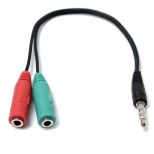 Adaptador Jack 3.5mm  auricular + Microfono m/h-h / ps4 / smartphones / cca-417 Negro
