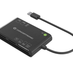 Lector Dnie 3.0 + Lector Externo Multitarjeta Conceptronic / USB 2.0 Bian / eID / Negro / BIAN01B