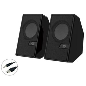 Altavoces 2.0 Bluetooth 5.0 Conceptronic Bjorn02b / 6W / Jack 3.5" / Alimentación USB / Negro