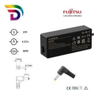 Cargador compatible para portátil FUJITSU 80W 19V 4.22A 5.5x2.5 mm Dayma