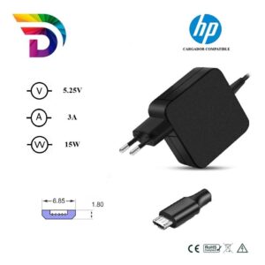 Cargador compatible para portátil HP 15W 5.25V 3A MicroUSB Dayma