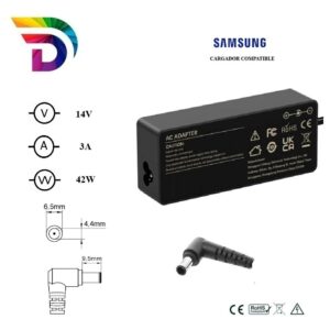 Cargador compatible para portátil SAMSUNG 42W 14V 3A 6.5x4.4 mm Dayma