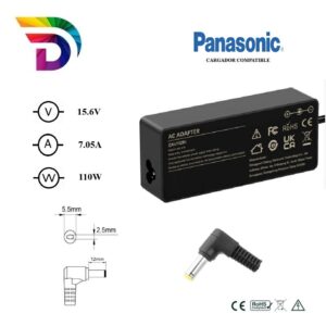 Cargador compatible para portátil PANASONIC 110W 15.6V 7.05A 5.5x2.5 mm Dayma