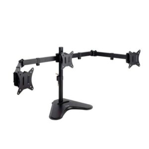 Soporte de mesa con base para 3 pantallas 17"-27" / Tooq / DB1704TN-B / Negro