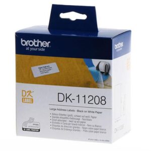 Etiquetas Original Brother DK11208 38x90 mm Negro sobre Blanco