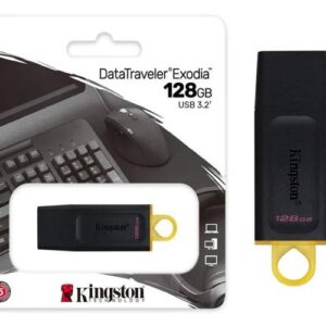 Pendrive Kingston Exodia 128Gb USB 3.2 Gen.1 / Negro-Amarillo / DTX/128GB