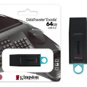 Pendrive Kingston Exodia 64Gb USB 3.2 Gen.1 / Negro-Azul / DTX/64GB