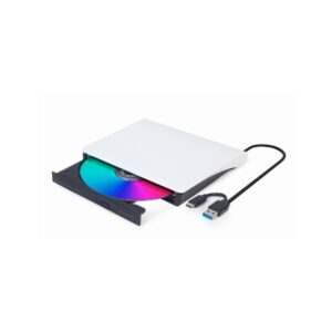 Grabadora Externa CD/DVD Gembird / USB 3.1 / Type-C / Blanca / DVD-USB-031-BW