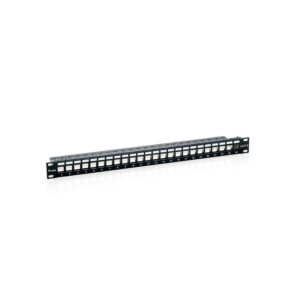 Patch panel vacio cat.6 apantallado 24 puertos keystone 1u