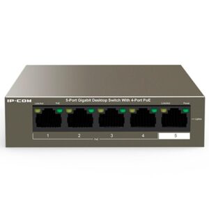 Switch 5p 10/100/1000 gigabit IP-COM / G1105P-4-63W