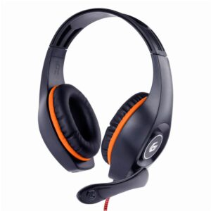 Auriculares Gaming con microfono Gembird GHS-05-O / Control de volumen / Jack 3.5mm / Negro-Naranja