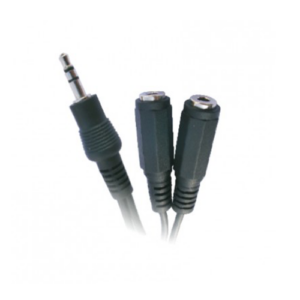 Cable Duplicador Jack 3.5 macho a 2 x Jack 3.5 mm hembra 15cm / Nanocable / 10.24.1200