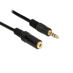 Cable prolongador Jack 3.5 M/H 3m / 4 pines / Delock 84668