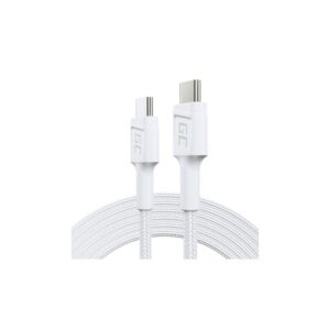 Cable type C a type C M/M 2m. Greencell 60W Blanco KABGC29W