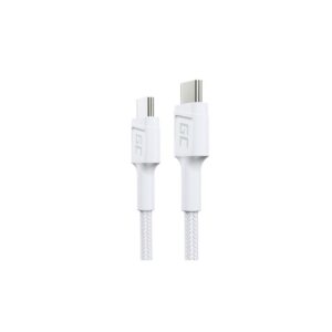 Cable datos Type-C M/M / 0.3m / Qc 3.0 / PD 60w / Blanco / KABGC31W / Greencell
