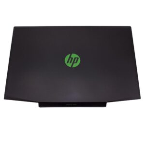 LCD Cover compatible para portátil HP 15-CX Negra logo verde