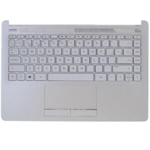Top case + Teclado compatible para portátil HP 14-DK Blanco