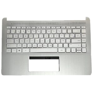 Top case + Teclado compatible para portátil HP 14S-DQ / 14S-FQ Plata Retroiluminado