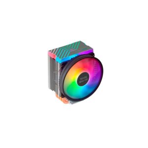 Ventilador con disipador para cpu mars gaming mcpu44 black iluminacion dual argb 4 heatpipes