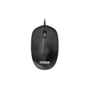 Raton Usb Nilox / 1200 Dpi / 3 botones / Rueda de desplazamiento / Negro / MOUSB1012