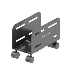 Soporte cpu con ruedas ajustable Aisens / Acero / Negro / MPC06-207