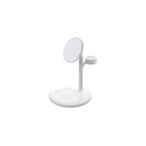 Cargador 3 en 1 inalámbrico MagScape para Iphone / Apple Watch / Airpods / 20.5w / Blanco / Greencell / MSST-GC-3IN1-W