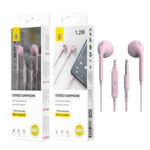 Auriculares con Micro intrauditivos NC3162  Speedy / Sin silicona / Boton control / 1.2m / Rosa / One+ / 2301624