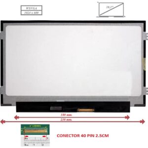 Pantalla compatible para portátil LED 10.1" SLIM 40 Pines