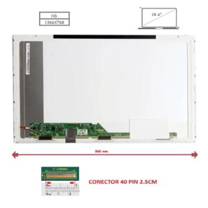 Pantalla compatible para portátil LED 15.6" 40 Pines HD