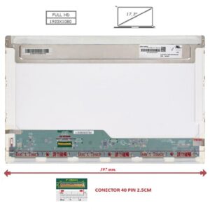 Pantalla compatible para portátil LED 17.3" 40 Pines FULL HD