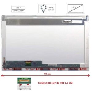 Pantalla compatible para portátil LED 17.3" 30 Pines HD+ Brillo