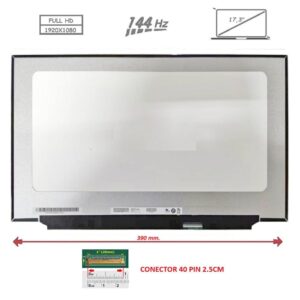 Pantalla compatible para portátil LED 17.3" SLIM 40 Pines FULL HD Sin Brackets 144Hz