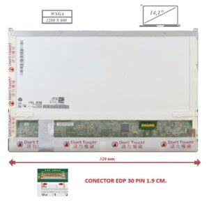 Pantalla compatible para portátil LED 14.1" 30 Pines WXGA