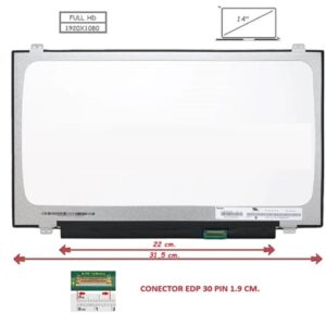 Pantalla compatible para portátil LED 14" SLIM 30 Pines FULL HD Con brackets (ASUS)