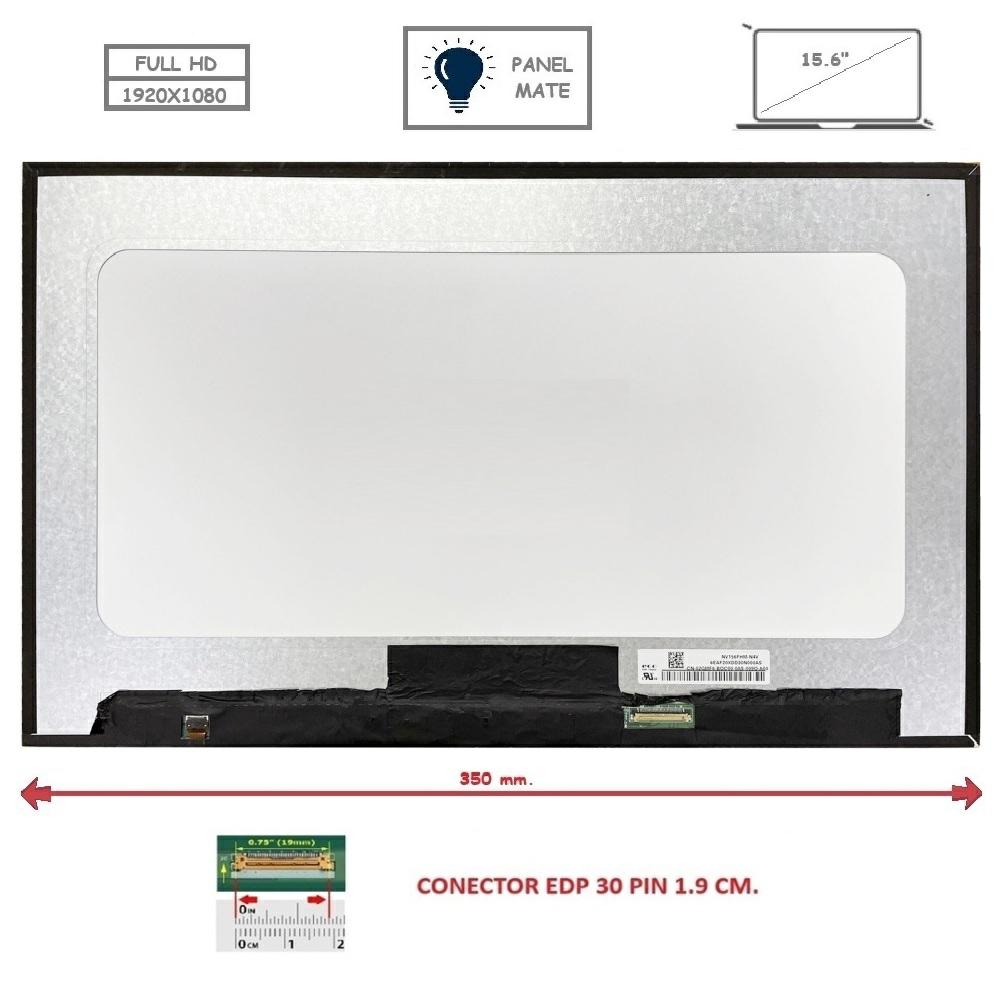 Pantalla compatible para portátil LED 15.6" SLIM 30 Pines FULL HD Sin Reborde Mate