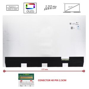 Pantalla compatible para portátil OLED 14.5" SLIM 40 Pines WQXGA+ 120 Hz Sin Brackets