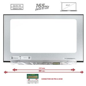 Pantalla compatible para portátil LED 15.6" SLIM 40 Pines QHD Sin brackets 165 Hz