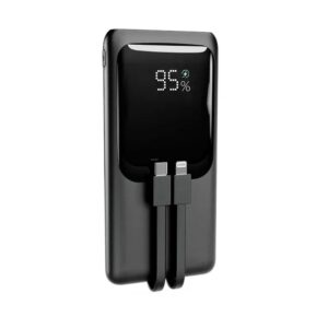 PowerBank Gembird 10.000 mah / 20W PD / 18W QC 3.0 / Cable Type-C / Cable Lightning / 1x USB / Negro / PB10-PD20-LCD-01